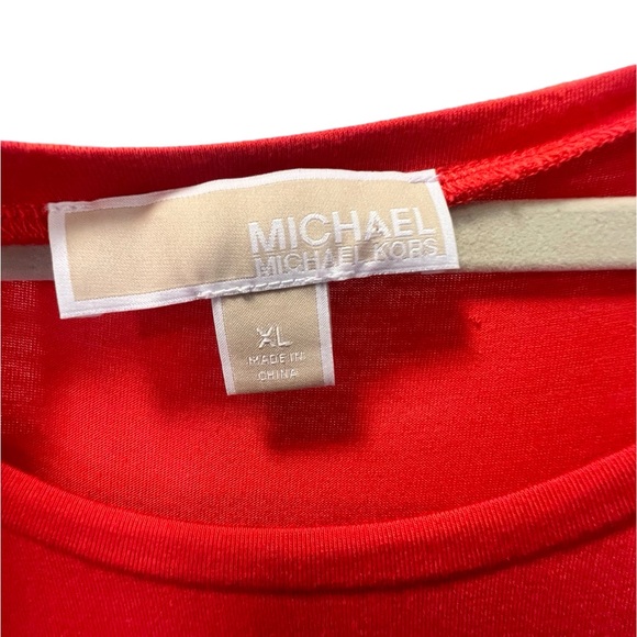 EUC Michel Kors Coral Layered Blouse - Size Large - Picture 3 of 6